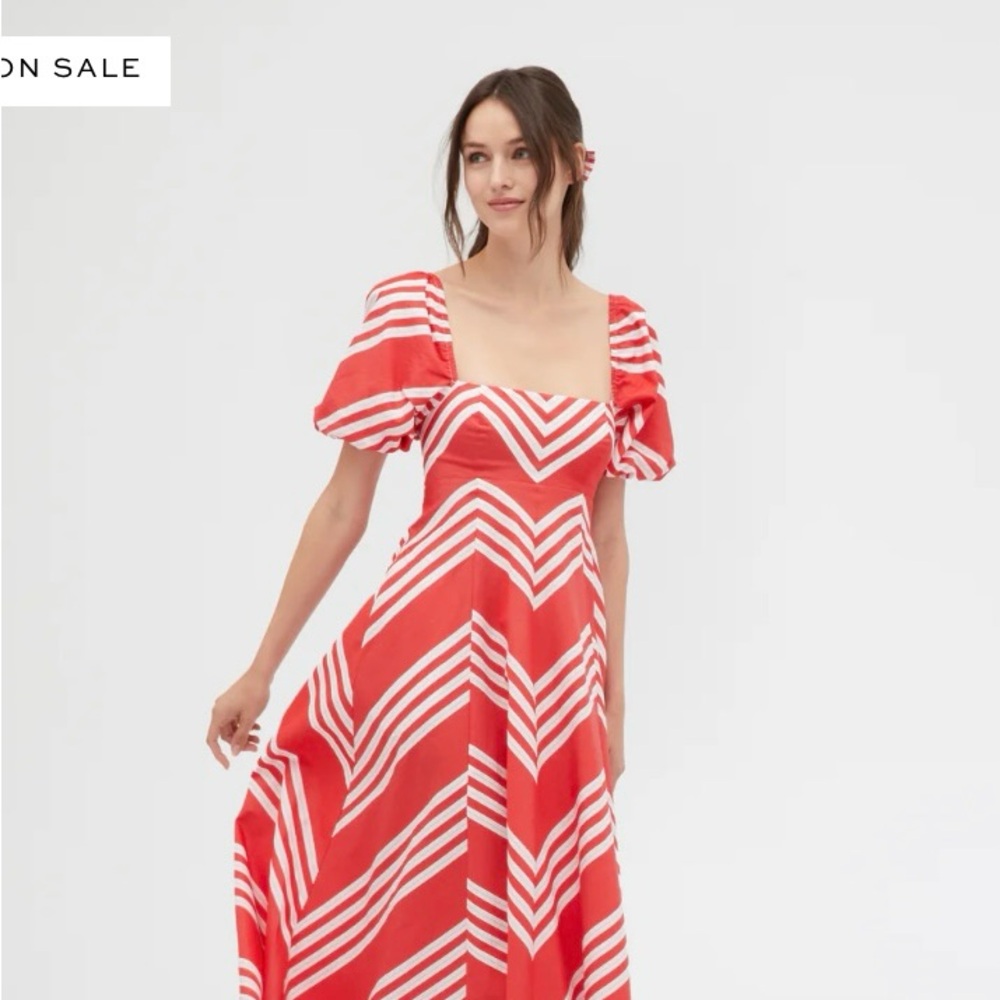 Matilda Dress - Red Stripe
